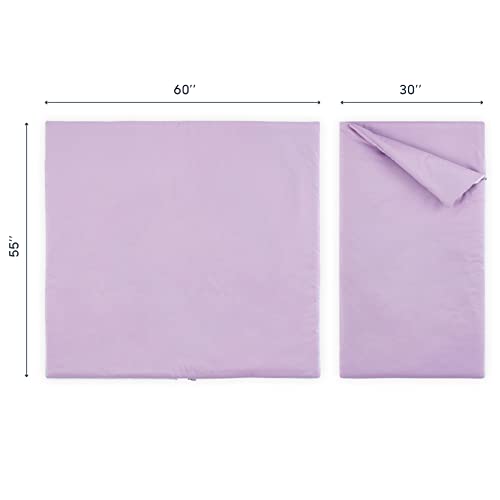 Wake In Cloud Kids Sleeping Bag with Pillow Set - Lilac Purple