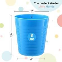PLASKIDY Kids Cups Set of 6 8 Oz BPA Free