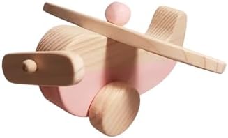 Wooden Airplane Toy for Toddlers Handmade and Natural