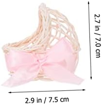 Vaguelly 6pcs Mini Wicker Baskets for Dollhouse Decor 1
