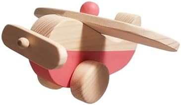 Wooden Airplane Toy for Toddlers Safe and Handmade