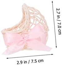 BESTonZON Mini Woven Flower Basket Easter Decor