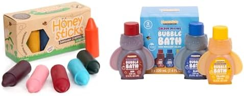 Honeysticks 100 Pure Beeswax Crayons Bubble Bath Set