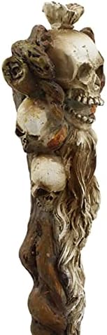 Ebros Magic Wand Fantasy Cosplay Decor Necromancer Skulls