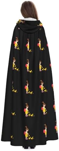 MJHKXLJ Little Girl Feeding Ducklings Hooded Cloak for Halloween