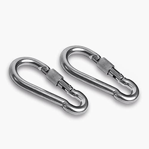 Velomill 304 Stainless Steel Swivel Eye Hook M8 Double Ended with Snap Hooks