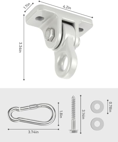 HUPBIPY 3500lb Porch Swing Hanger Kit 2 Pack