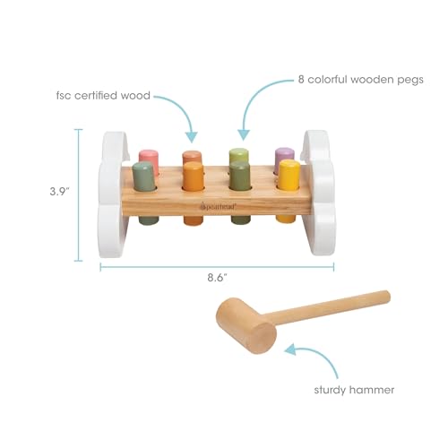 Pearhead Montessori Hammer Bench Toy for Ages 1
