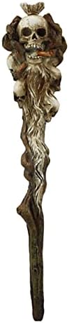 Ebros Magic Wand Fantasy Cosplay Decor Necromancer Skulls