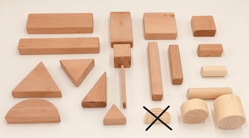 Wooden Building Blocks - 150 Pieces Handmade Set