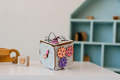 Busy Cube for Toddlers - 6-in-1 Montessori Learning Toy