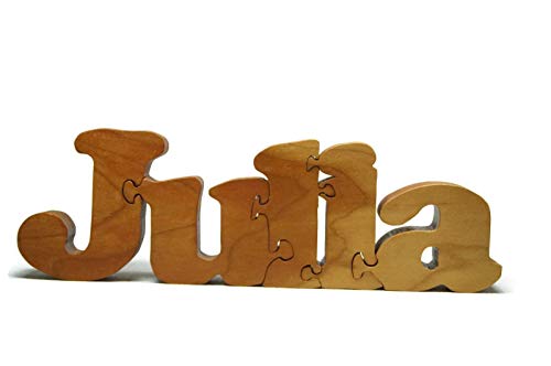 Wooden Name Puzzle for Kids by Little Wooden Wonders