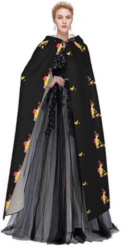 MJHKXLJ Little Girl Feeding Ducklings Hooded Cloak for Halloween