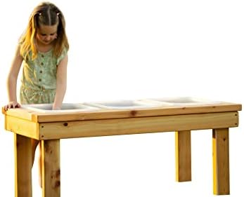 Noble Wooden Toy Co Triple Bin Sensory Table for Toddlers