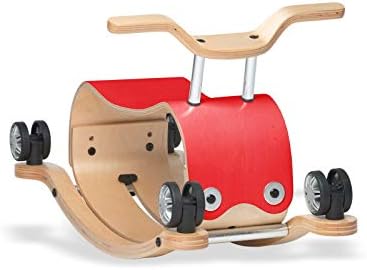 Wishbone Flip 2in1 Wooden Rock Roll Toy Red 1