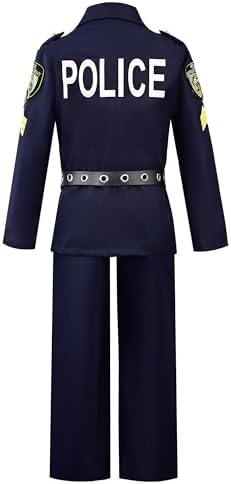 Watlie Police Officer Costume for Kids 11-12 Years