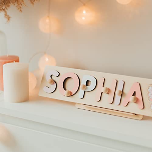 Personalized Name Puzzle with Butterfly and Rainbow