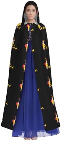 MJHKXLJ Little Girl Feeding Ducklings Hooded Cloak for Halloween