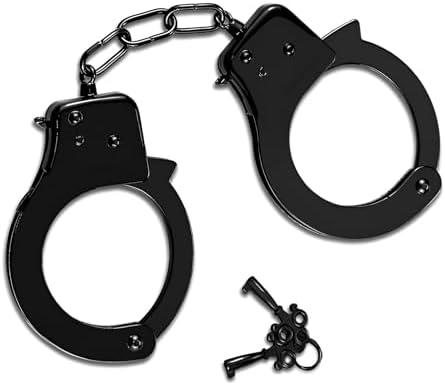 Finduat Metal Handcuffs with Keys Black