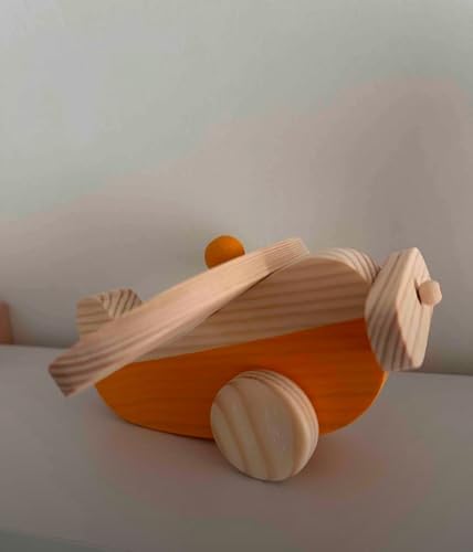 Wooden Airplane Toy for Toddlers Handmade and Safe