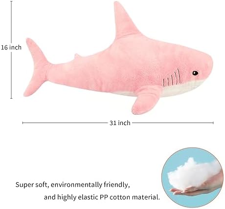 MUPI 31 Pink Shark Plush Stuffed Animal