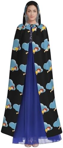 Little Girl on Clouds Prints Hooded Cloak for Halloween