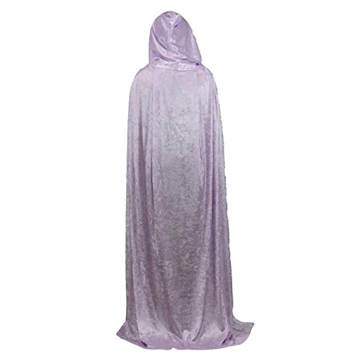 Light Purple Lavender Velvet Hooded Cape for All Sizes
