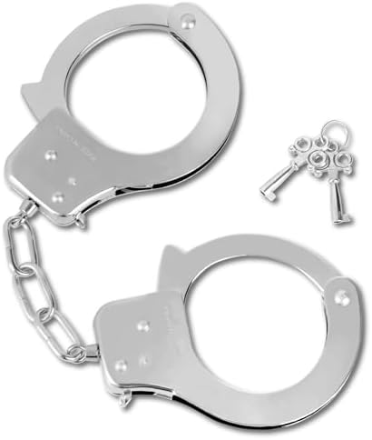 HOHAJIU Toy Metal Handcuffs with Keys 1