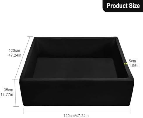 TRENDBOX Extra Large Foam Ball Pit - Black