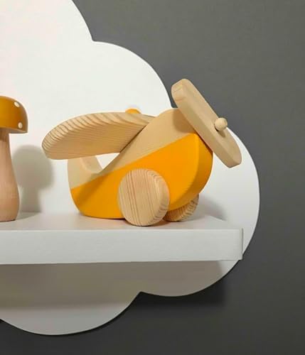 Wooden Airplane Toy for Toddlers Handmade and Safe