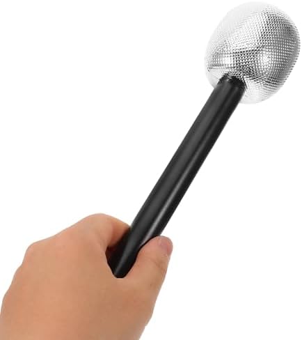 UPKOCH 2pcs Silver Mic Costume Prop for Kids and Halloween
