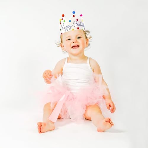 Meygajoe Hand Embroidered Birthday Crown for Kids