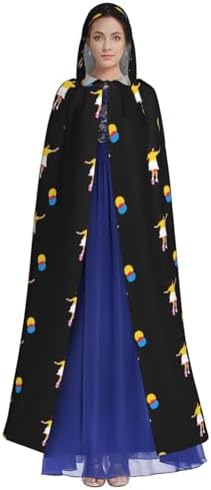 Little Girl Running with Balloons Halloween Hooded Cloak