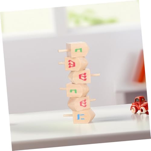 10-Piece Wooden Gyroscope Toys for Kids
