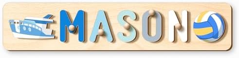 Customizedbee Personalized Wooden Name Puzzle for Toddlers
