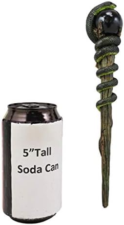 Ebros Magic Wand Nagini Black Orb Snake Decor 1