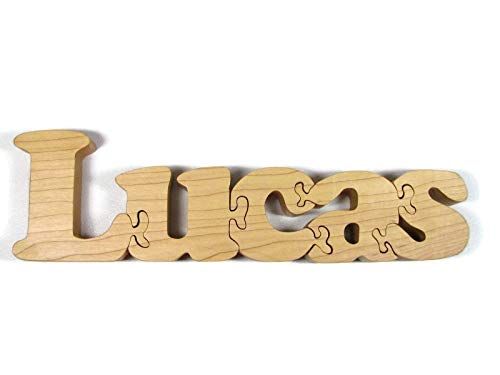 Wooden Name Puzzle for Kids by Little Wooden Wonders