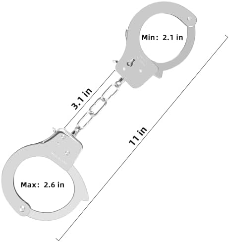 HOHAJIU Toy Metal Handcuffs with Keys 1