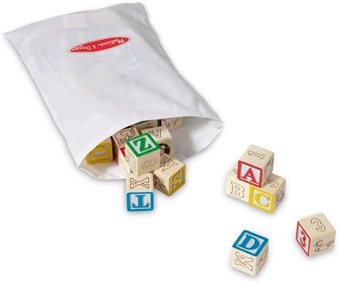 Melissa Doug Deluxe Wooden ABC123 Blocks Set 50 pcs 1