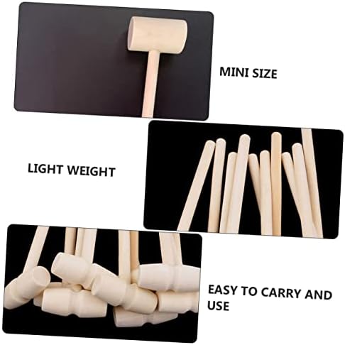 24pcs Mini Wooden Crab Hammers for Kids