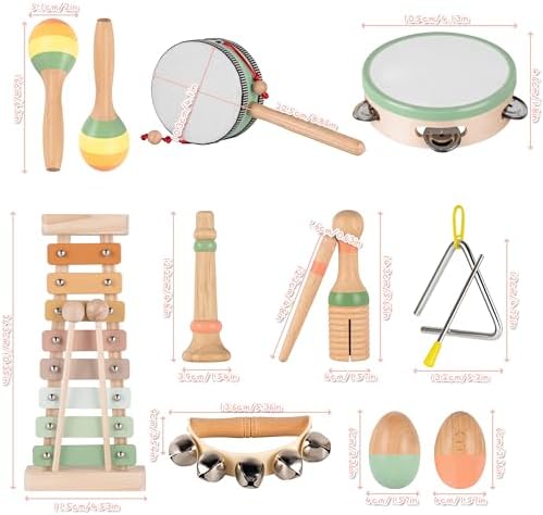 VINJOE Musical Instrument Set for Toddlers 1-3