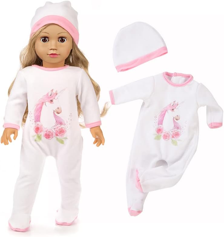 ZQDOLL 19 Pcs 18 Inch Doll Clothes Accessories