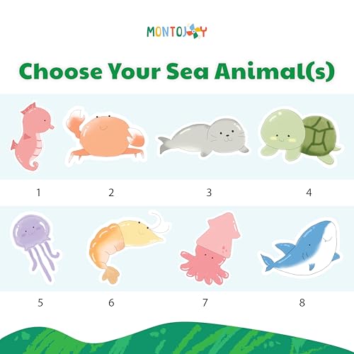 Custom Name Puzzle for Toddlers 1-3 - Sea Animal Design