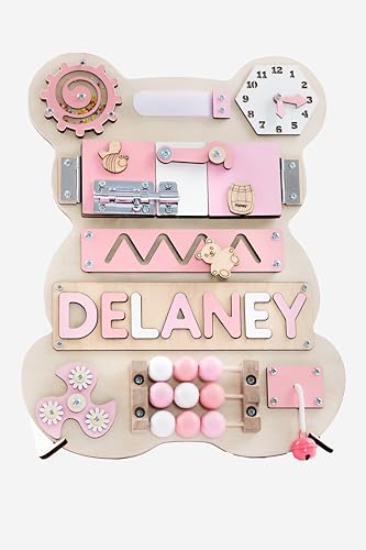 Customized Name Puzzle for Toddlers Educational Wooden Busy Board