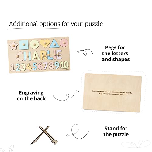 Personalized Name Puzzle With Shapes and Numbers for Kids
