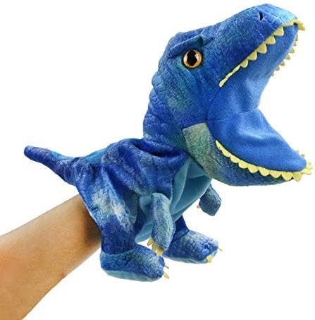 HooYiiok Plush Dinosaur Hand Puppet for Kids 11 Inches