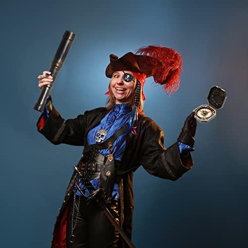 Eco-Fused Pirate Themed Telescope Compass Prop Set