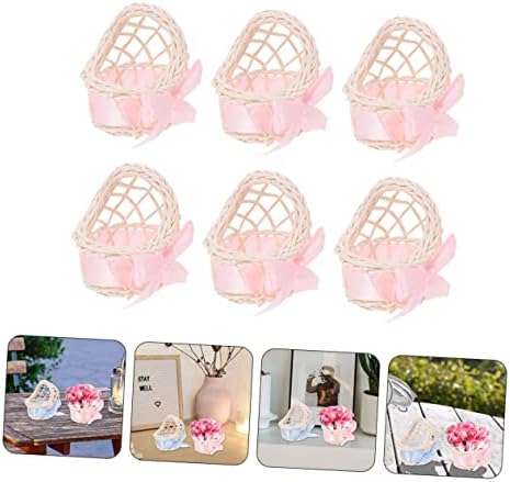 Mini Woven Rattan Baskets for Doll House Decor