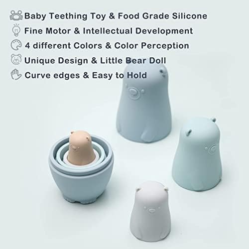 OESSUF Russian Bear Nesting Dolls Montessori Toy Set