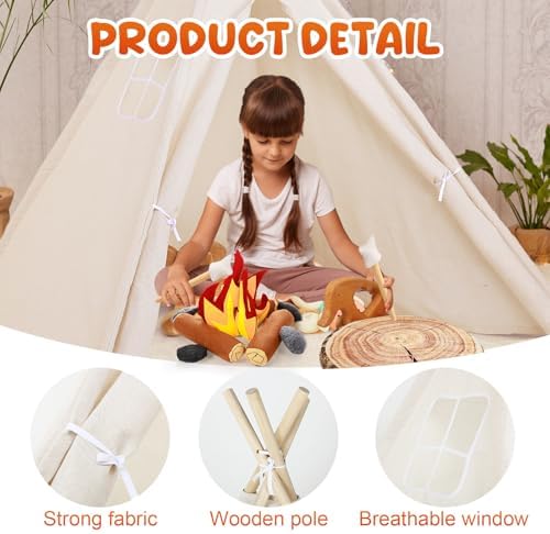 Kigley 27 Pcs Pretend Camping Play Set for Kids